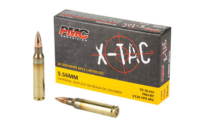 PMC Ammunition, XTAC, 5.56 NATO, 55 Grain, Full Metal Jacket, 20 Round Box