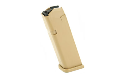 GLOCK, OEM Magazine, 9MM, 17 Rounds, For All Generations of Glock 17/19X/34, Cardboard Style Packaging, Coyote Brown