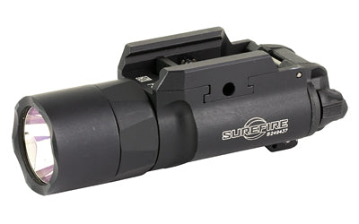 Surefire, X300-B Turbo, Weapon Light, White LED, 650 Lumens, 66,000 Candela, Fits Picatinny and Universal, Thumbscrew Attachment, For Pistols, Matte Finish, Black, 2x CR123 Batteries Included
